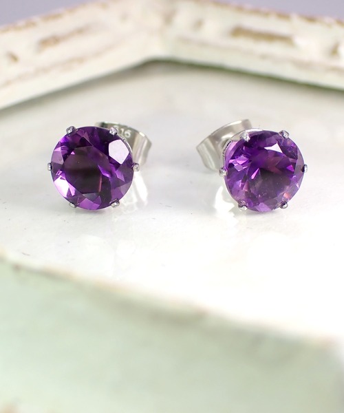 CERCA(チェルカ)の「HaRu*/大粒天然石8mm/サージカルステンレス・ピアス(ピアス(両耳用)・レディース・B/G/C/D/E/F/A/H・FREE)」の3枚目の写真