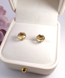 HaRu*/大粒天然石8ｍｍ／サージカルステンレス・ピアス