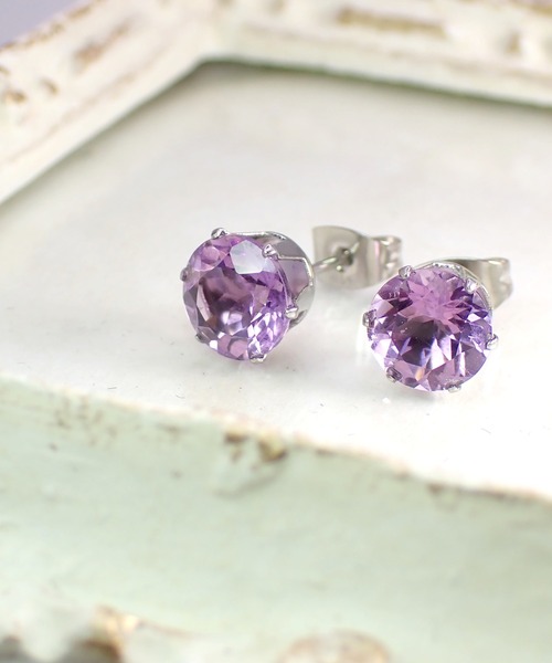 CERCA(チェルカ)の「HaRu*/大粒天然石8mm/サージカルステンレス・ピアス(ピアス(両耳用)・レディース・B/G/C/D/E/F/A/H・FREE)」の16枚目の写真
