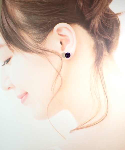 CERCA(チェルカ)の「HaRu*/大粒天然石8mm/サージカルステンレス・ピアス(ピアス(両耳用)・レディース・B/G/C/D/E/F/A/H・FREE)」の18枚目の写真