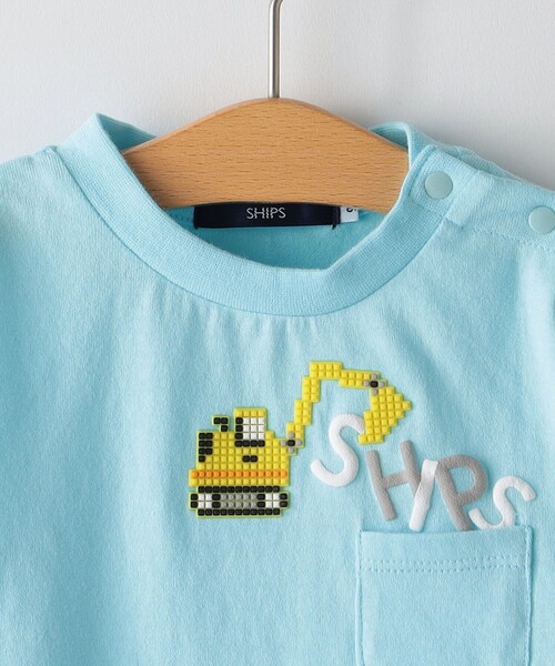 SHIPS（シップス）の「SHIPS KIDS:80～90cm / はたらく車 長袖 TEE（Tシャツ/カットソー・キッズ・オフホワイト/ライトブルー・90/80）」の4枚目の写真