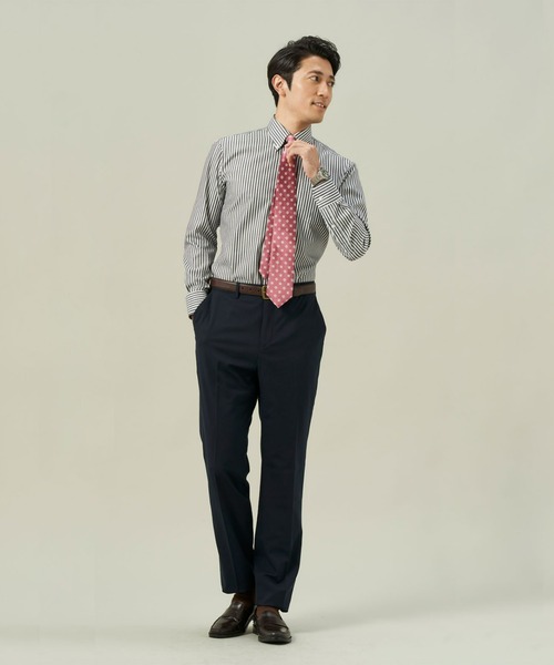 TOKYO SHIRTS(トウキョウシャツ)の「超形態安定ノーアイロン ボタンダウン 長袖ビジネスシャツ(ビジネスシャツ・メンズ・ブラック・首回り42cm-裄丈82cm/首回り42cm-裄丈86cm/首回り41cm-裄丈86cm/首回り43cm-裄丈86cm/首回り37cm-裄丈80cm/首回り39cm-裄丈84cm/首回り41cm-裄丈82cm/首回り39cm-裄丈80cm/首回り43cm-裄丈82cm/首回り37cm-裄丈84cm)」の5枚目の写真