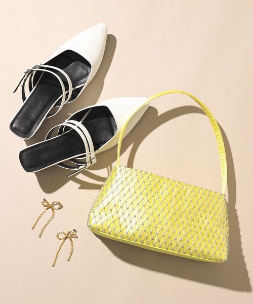 Ray BEAMS（レイビームス）の「Ray BEAMS / アシンメトリー リボン チェーン ピアス（ピアス（両耳用）・レディース・ゴールド/シルバー・ONE SIZE）」の11枚目の写真