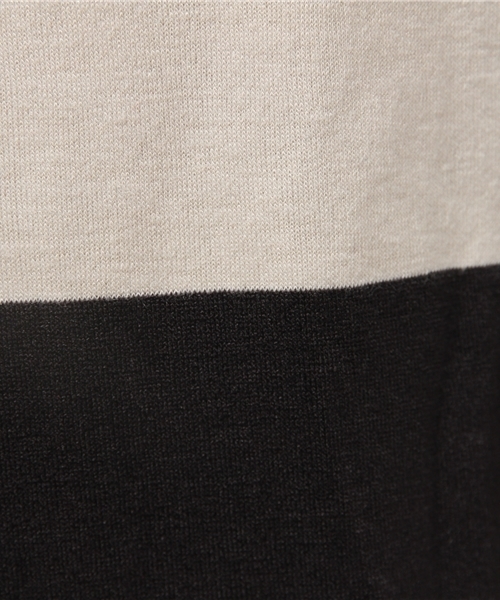 OUTLET(アウトレット)の「【Ciaopanic】ビッグボーダー5分袖オフタートル(Tシャツ/カットソー・レディース・ブラック/グレー/ネイビー・FREE)」の11枚目の写真