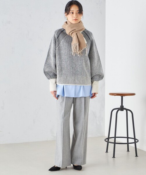 SHIPS（シップス）の「ソリッド リバーシブル カシミヤ マフラー（マフラー・レディース・ライトブルー/ベビーピンク/オフホワイト/ライトグレー/ベージュ系/ライトグリーン/ラベンダー・ONE SIZE）」の20枚目の写真