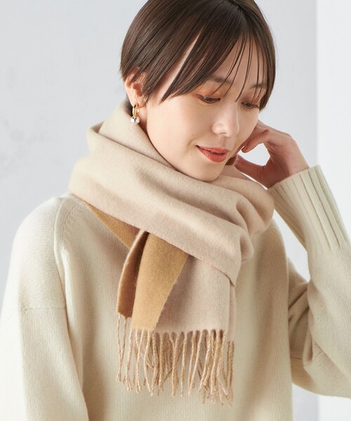 セール】ソリッド リバーシブル カシミヤ マフラー（マフラー）｜SHIPS
