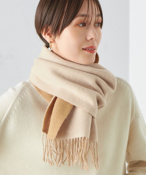 セール】ソリッド リバーシブル カシミヤ マフラー（マフラー）｜SHIPS