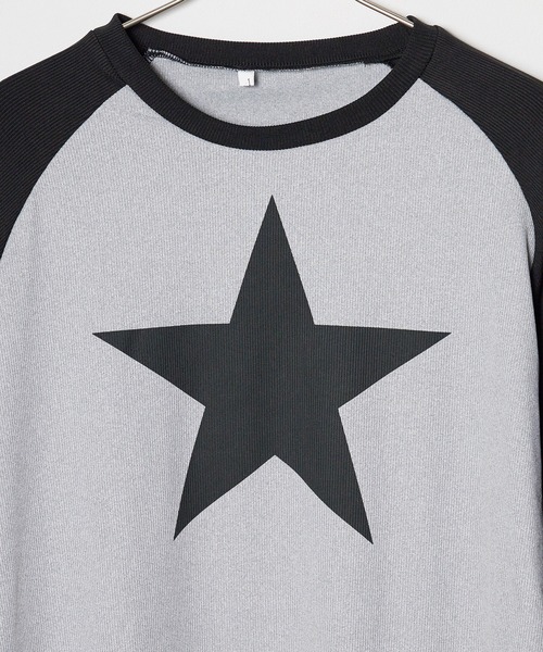 ROOPTOKYO(ループトウキョウ)の「▲star design raglan sleeve tee/スター デザイン ラグランスリーブ ロンT Y2K(Tシャツ/カットソー・レディース・ブラック・2/3)」の8枚目の写真