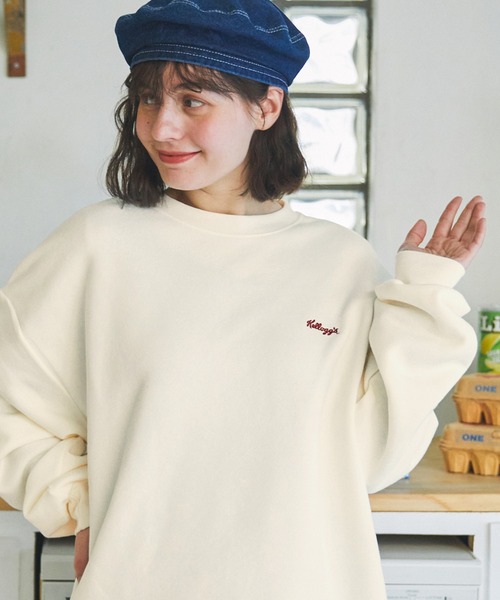 KELLOGG'S】別注 ケロッグ ヴィンテージ加工プリントスウェット MONO