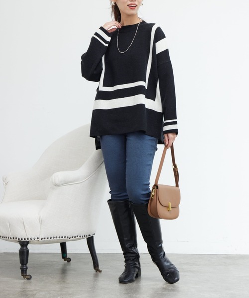 Chez toi（シェトワ）の「ストレッチハイウエストスキニーパンツ（その他パンツ・レディース・ブラック/ベージュ/インディゴブルー・FREE）」の11枚目の写真