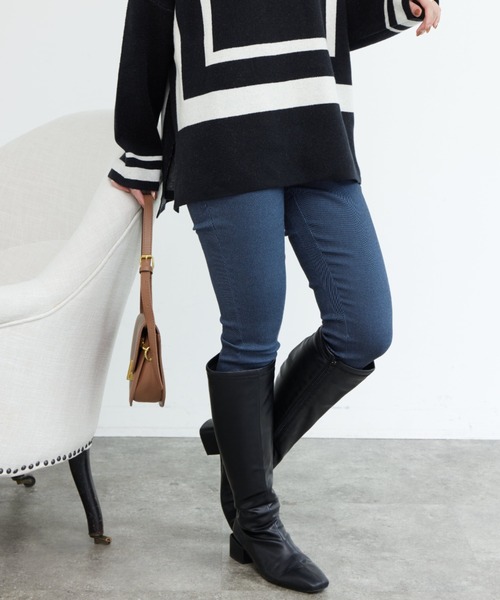 Chez toi（シェトワ）の「ストレッチハイウエストスキニーパンツ（その他パンツ・レディース・ブラック/ベージュ/インディゴブルー・FREE）」の18枚目の写真