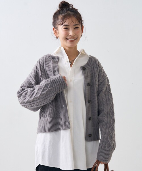 FREAK'S STORE(フリークスストア)の「【セットアイテム】ケーブルカーデ セット/セーター カーディガン セット(ニット/セーター・レディース・オフホワイト/レッド/ライトグレー・フリ-)」の17枚目の写真