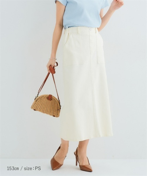 Petitjo（プッチージョ）の「小さいサイズ　ラクに履けるAラインスカート　低身長さん・小柄女性（スカート・レディース・キナリ/ネイビー・PS/PL/PM/PSS）」の6枚目の写真