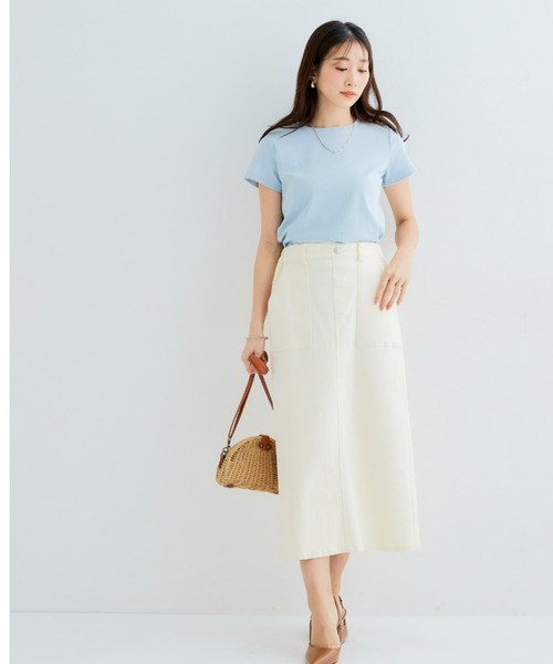 Petitjo（プッチージョ）の「小さいサイズ　ラクに履けるAラインスカート　低身長さん・小柄女性（スカート・レディース・キナリ/ネイビー・PS/PL/PM/PSS）」の11枚目の写真