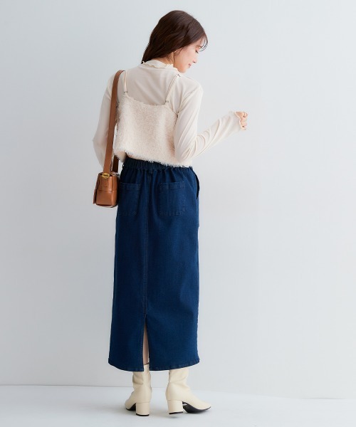 Petitjo（プッチージョ）の「小さいサイズ　ラクに履けるAラインスカート　低身長さん・小柄女性（スカート・レディース・キナリ/ネイビー・PS/PL/PM/PSS）」の19枚目の写真