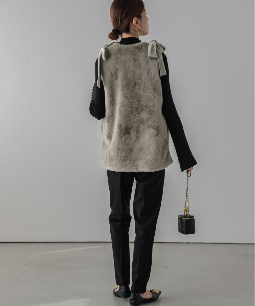 La-gemme（ラジェム）の「エコファーリボンベスト（ベスト）」 - WEAR