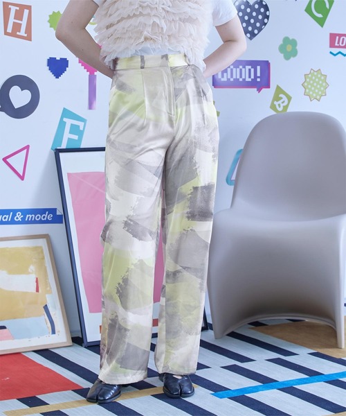 セール】プリントワイドパンツ（その他パンツ）｜miette（ミエット）の