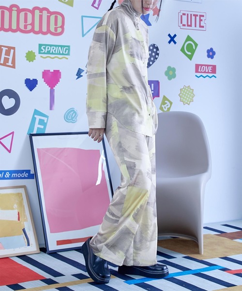 miette(ミエット)の「プリントワイドパンツ(その他パンツ・レディース・ネイビー/オフホワイト・FREE)」の5枚目の写真