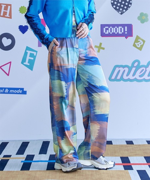 miette(ミエット)の「プリントワイドパンツ(その他パンツ・レディース・ネイビー/オフホワイト・FREE)」の10枚目の写真