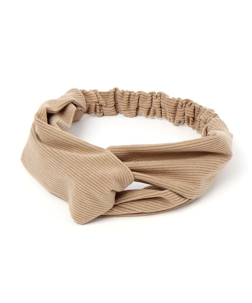 studio CLIP（スタディオクリップ）の「コーデュロイヘアターバン（ヘアバンド・レディース・グレー/ブラック/ベージュ・FREE）」の3枚目の写真