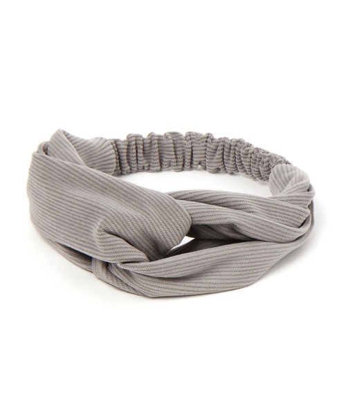 studio CLIP（スタディオクリップ）の「コーデュロイヘアターバン（ヘアバンド・レディース・グレー/ブラック/ベージュ・FREE）」の2枚目の写真