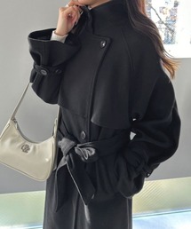 OLIVE des OLIVE | マルチカラーヨークロングコート　1032080090(ステンカラーコート)