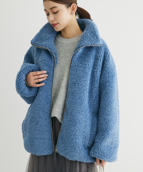 ELENCARE DUE（エレンカーレデュエ）の「・ELENCARE　DUE　テディベアボアコート（その他アウター・レディース・チャコールグレー/ブルー/アイボリー・FREE）」の3枚目の写真