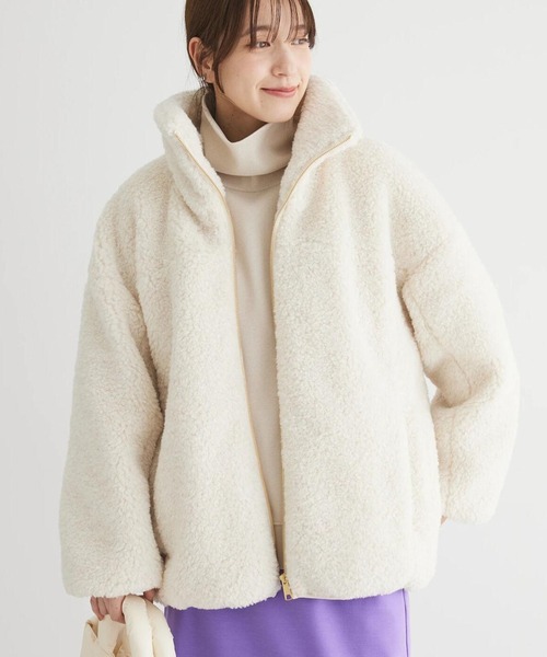 ELENCARE DUE（エレンカーレデュエ）の「・ELENCARE　DUE　テディベアボアコート（その他アウター・レディース・チャコールグレー/ブルー/アイボリー・FREE）」の2枚目の写真