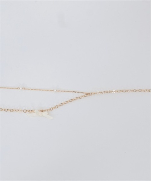 axes femme POETIQUE（アクシーズファムポエティック）の「パールリボンチェーンベルト（ベルト・レディース・ホワイト/ブラック・FREE）」の7枚目の写真