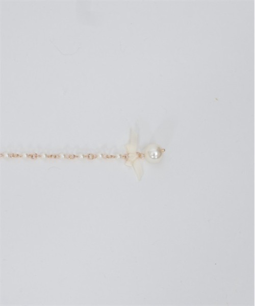 axes femme POETIQUE（アクシーズファムポエティック）の「パールリボンチェーンベルト（ベルト・レディース・ホワイト/ブラック・FREE）」の8枚目の写真