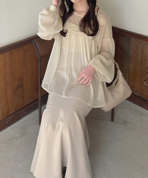 junoah（ジュノア）の「ビスチェデザインリボンブラウス（シャツ/ブラウス・レディース・ホワイト/クリーム/ブラック・LARGE/MEDIUM/SMALL）」の15枚目の写真