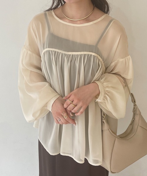 junoah（ジュノア）の「ビスチェデザインリボンブラウス（シャツ/ブラウス・レディース・ホワイト/クリーム/ブラック・LARGE/MEDIUM/SMALL）」の13枚目の写真