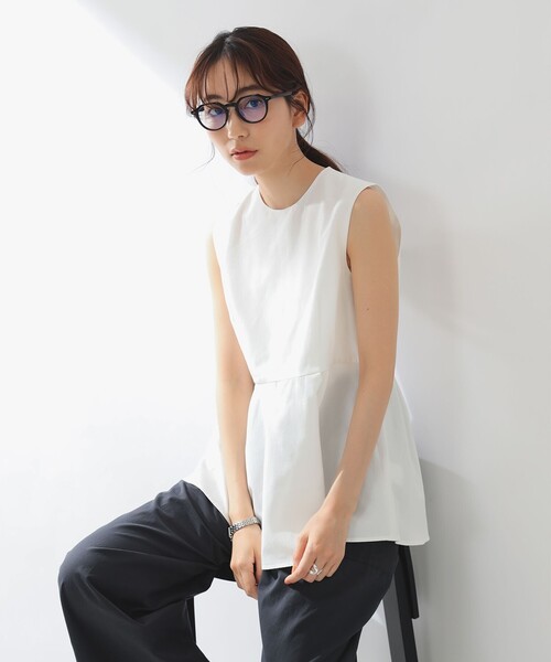 「Demi-Luxe BEAMS」 ノースリーブブラウス ONE SIZE ホワイト レディース Demi-Luxe BEAMS（デミルクス ビームス）の「Demi-Luxe BEAMS