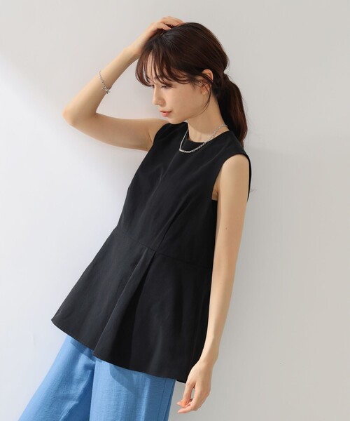 「Demi-Luxe BEAMS」 ノースリーブブラウス 36 ブラウン レディース Demi-Luxe BEAMS（デミルクス ビームス）2WAY ノースリーブ