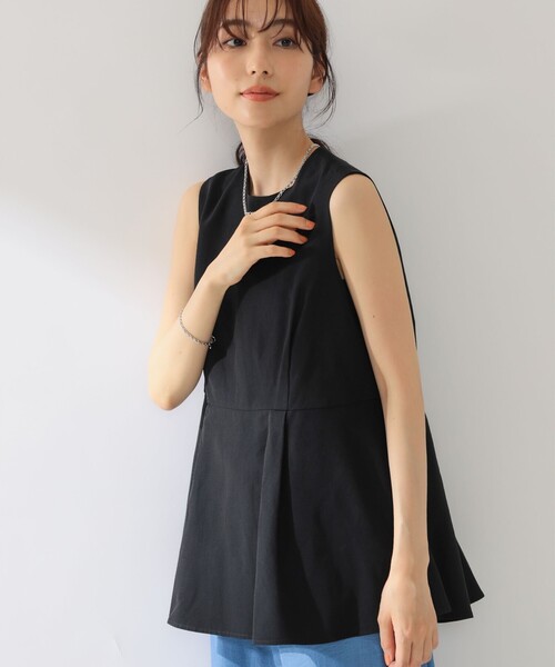 「Demi-Luxe BEAMS」 ノースリーブブラウス 36 ブラウン レディース Demi-Luxe BEAMS 「Demi-Luxe BEAMS」 ノースリーブブラウス 36