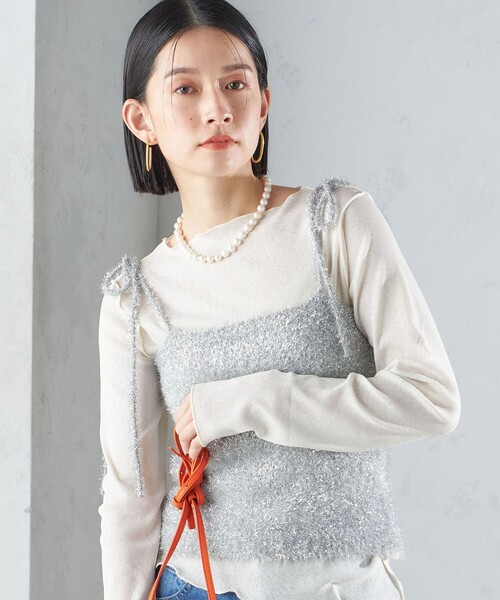 セール】〈手洗い可能〉グリッター ラメ ビスチェ 24SS