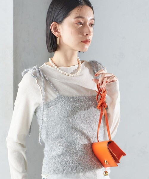 SHIPS(シップス)の「〈手洗い可能〉グリッター ラメ ビスチェ 24SS ◇(ベスト・レディース・ブラック/シルバー・ONE SIZE)」の16枚目の写真