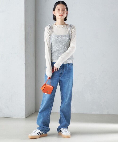 SHIPS(シップス)の「〈手洗い可能〉グリッター ラメ ビスチェ 24SS ◇(ベスト・レディース・ブラック/シルバー・ONE SIZE)」の20枚目の写真