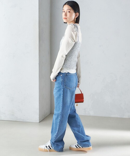 SHIPS(シップス)の「〈手洗い可能〉グリッター ラメ ビスチェ 24SS ◇(ベスト・レディース・ブラック/シルバー・ONE SIZE)」の21枚目の写真