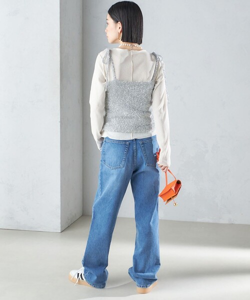 SHIPS(シップス)の「〈手洗い可能〉グリッター ラメ ビスチェ 24SS ◇(ベスト・レディース・ブラック/シルバー・ONE SIZE)」の22枚目の写真