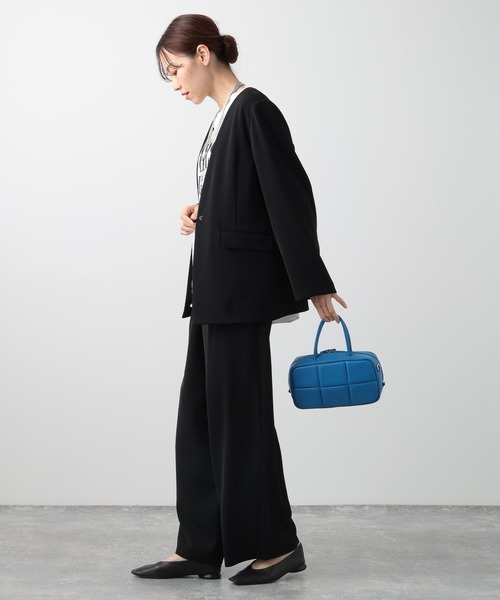 BARNYARDSTORM（バンヤードストーム）の「BARNYARDSTORM / ヴィンテージダブルクロスワイドパンツ（スラックス・レディース・ネイビー/Cream/ブラック・1/0）」の6枚目の写真