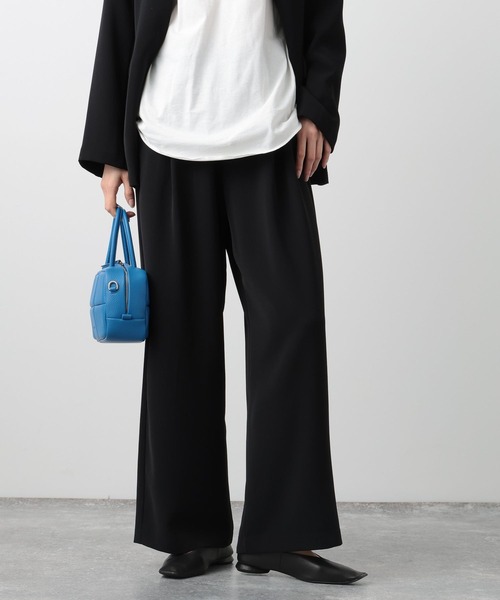 BARNYARDSTORM（バンヤードストーム）の「BARNYARDSTORM / ヴィンテージダブルクロスワイドパンツ（スラックス・レディース・ネイビー/Cream/ブラック・1/0）」の7枚目の写真