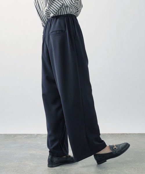 BARNYARDSTORM（バンヤードストーム）の「BARNYARDSTORM / ヴィンテージダブルクロスワイドパンツ（スラックス・レディース・ネイビー/Cream/ブラック・1/0）」の13枚目の写真