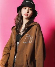 just a noon STONE ZIP HOODIE 中町綾 パーカー X-girl - just a noon STONE ZIP HOODIE 中町綾 パーカーの通販 by 's