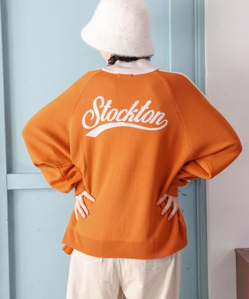 niko and...（ニコアンド）の「ハーフZIPラインニットプルオーバー（ニット/セーター・レディース・ライトブルー/ネイビー/アイボリー/オレンジ・LONG/SHORT）」の6枚目の写真