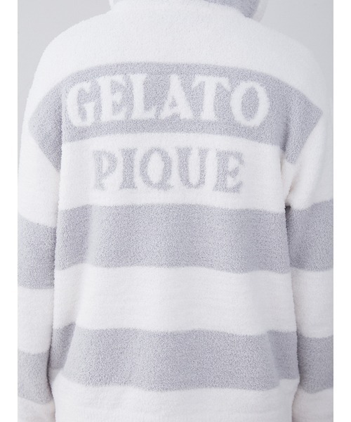 gelato pique（ジェラートピケ）の「【HOMME】パウダートリムボーダーパーカ（ルームウェア/パジャマ・メンズ・ミント・LARGE/MEDIUM）」の14枚目の写真