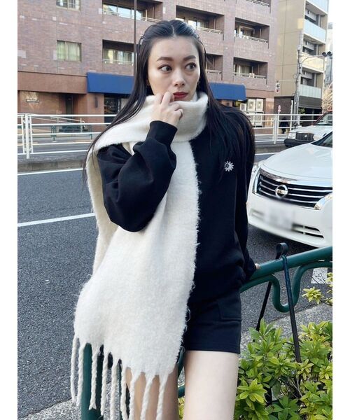 EVRIS（エヴリス）の「SUNNYラグランスウェットセットアップ（スウェット・レディース・アイボリー/ブラック/グレー・FREE）」の21枚目の写真