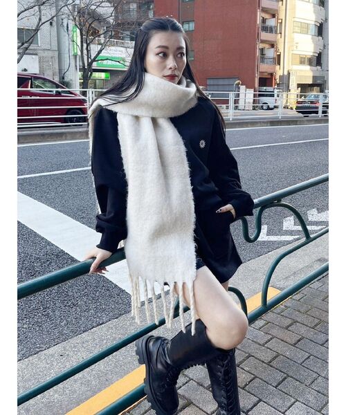 EVRIS（エヴリス）の「SUNNYラグランスウェットセットアップ（スウェット・レディース・アイボリー/ブラック/グレー・FREE）」の22枚目の写真