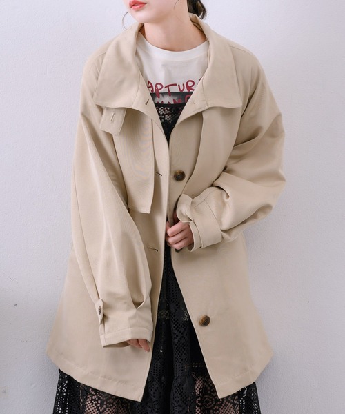 Moschino シングルブレストコート ベージュ FW24/25 セール】ミドルトレンチコート(トレンチコート)|RETRO GIRL