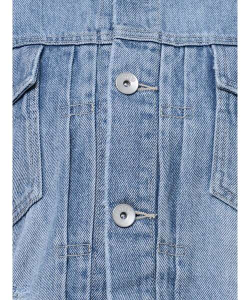 GYDA(ジェイダ)の「ダメージソフトデニムGジャン(デニムジャケット・レディース・ライトブルー/ブルー・FREE)」の19枚目の写真